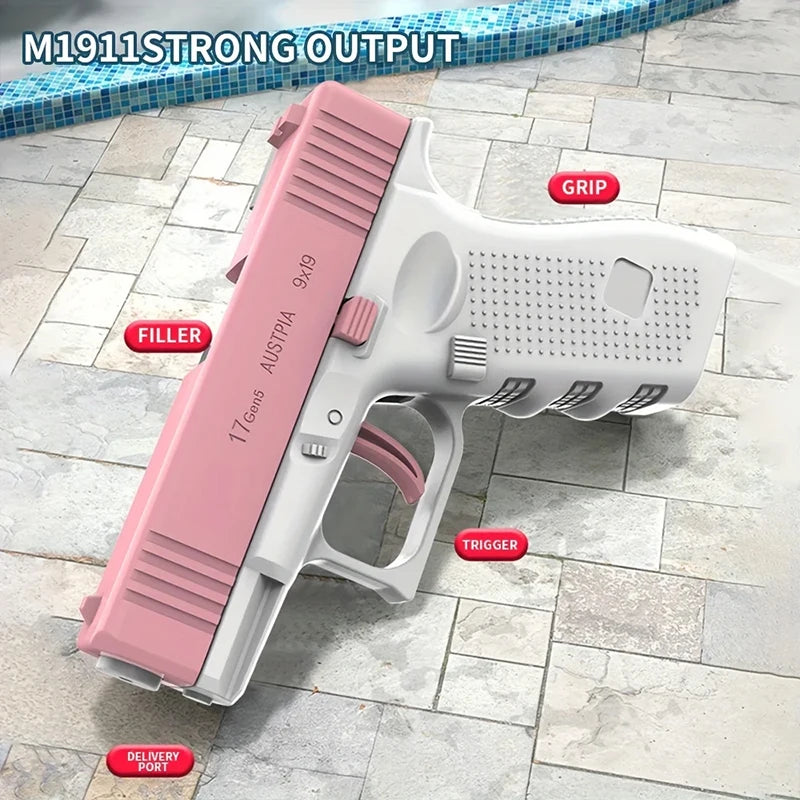 Water gun manual chambering water splashing water spraying gunner dynamic and continuous firing summer water gun