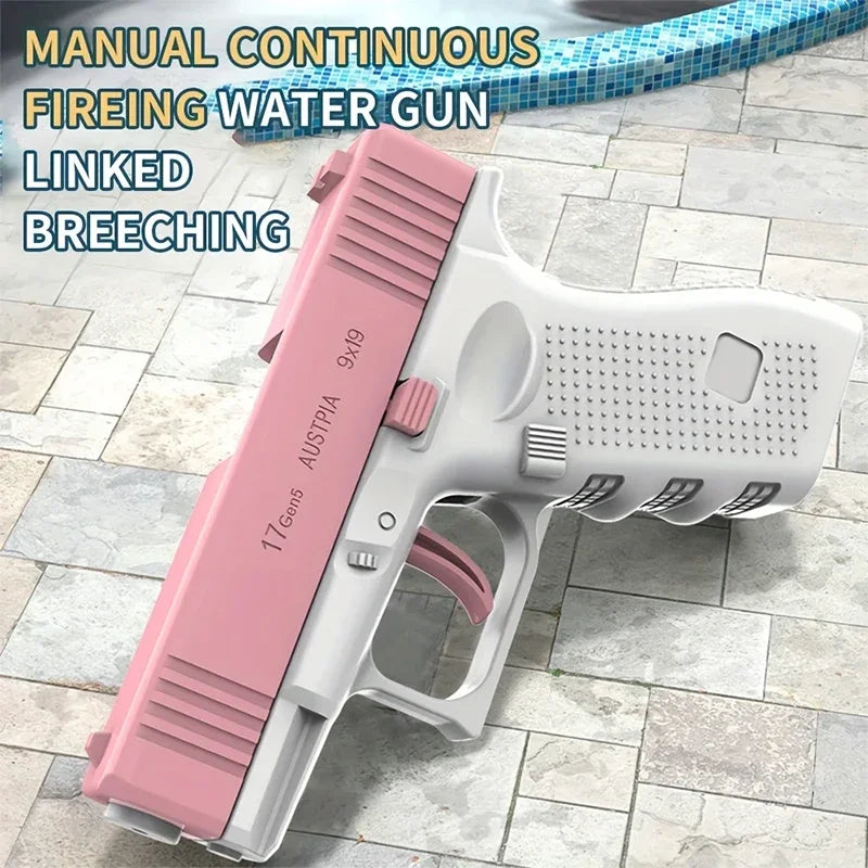 Water gun manual chambering water splashing water spraying gunner dynamic and continuous firing summer water gun